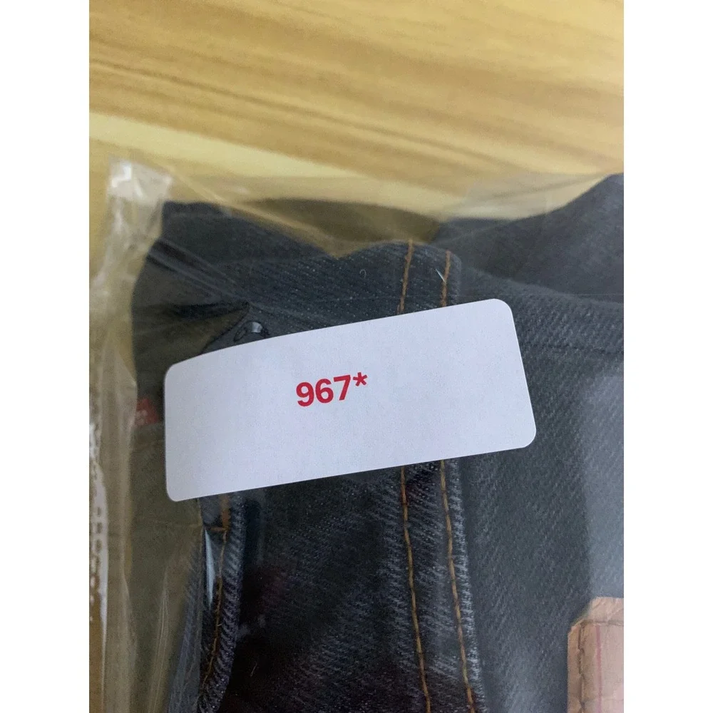 Levis 501 Jeans Mens 28x27 Black Button Fly Straight Fade Distressed (Tag 31x30)